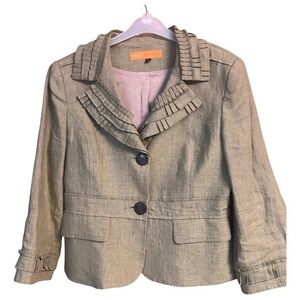 Cynthia Steffe Ruffle Crop Blazer